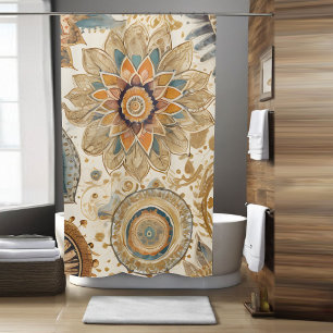 Blume Boho Duschvorhang