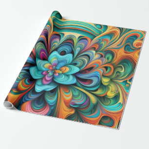 Blume Boho Geschenkpapier