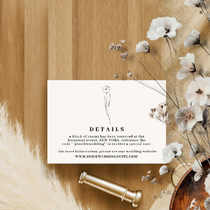 Blume Boho Klar Indie Details einfach Einladung