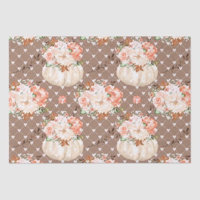 Blume Boho Kürbis Seidenpapier (Vorderseite)