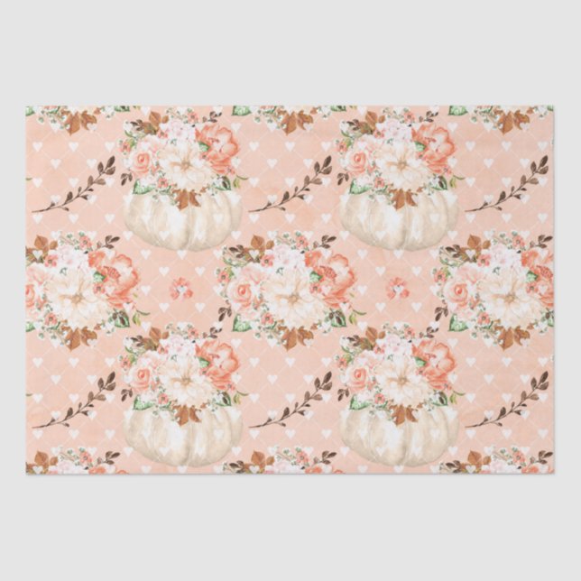 Blume Boho Kürbis Seidenpapier (Vorderseite)
