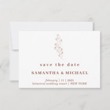 Blume Boho Terracotta Indie Save the Date Hochzeit