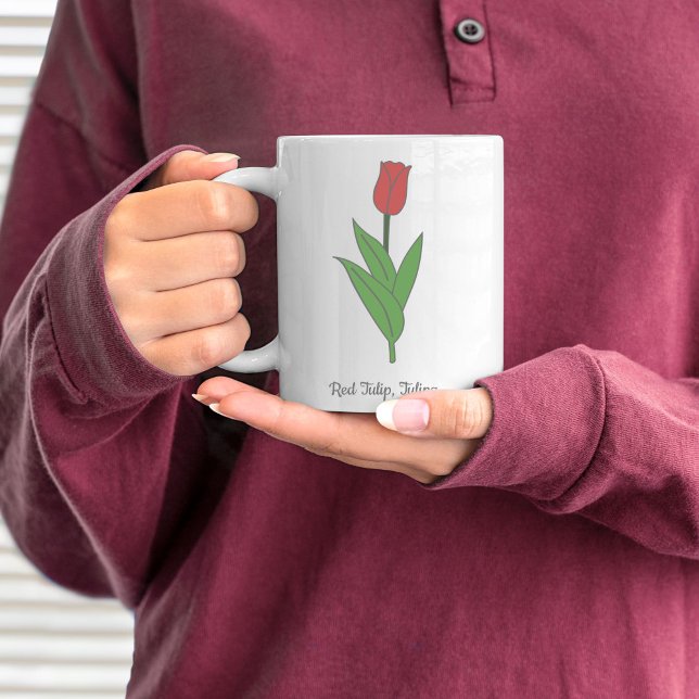 Blume Botanical Red Tulip Pastel Kaffeetasse (Botanical Red Tulip Mug)