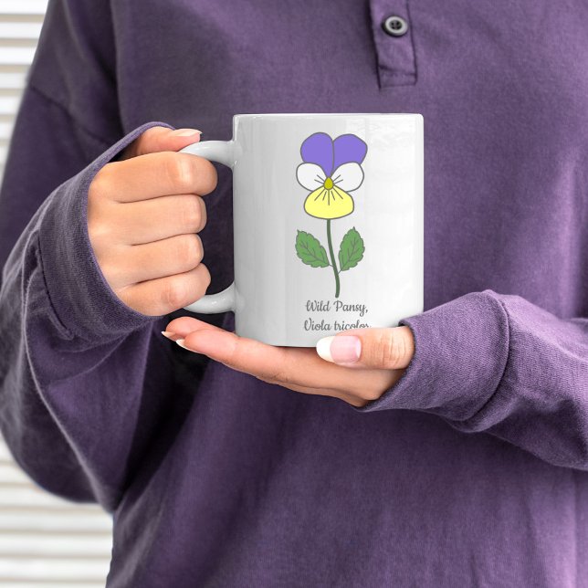 Blume Botanical Wild Pansy Pastel Kaffeetasse (Botanical Wild Pansy Mug)