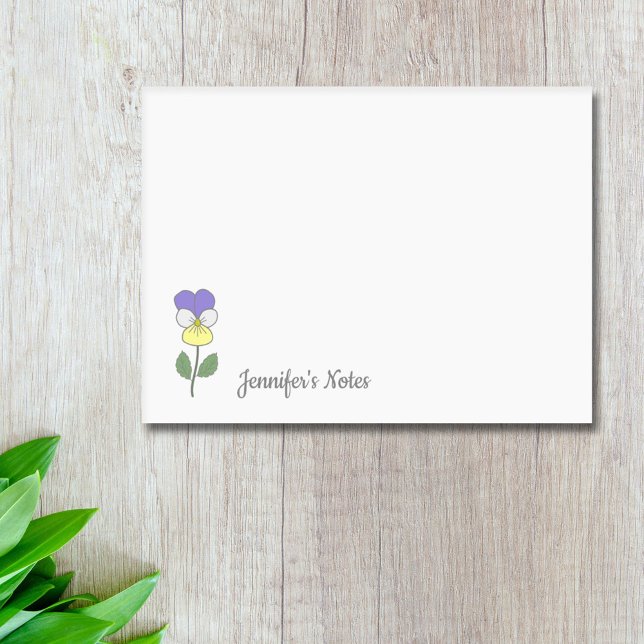 Blume Botanical Wild Pansy Pastel Post-it Klebezettel (Botanical Wild Pansy Pastel Flower Post-it Notes)