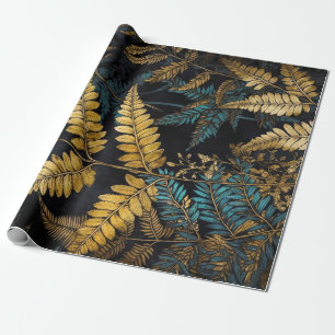 Blume botanische Muster Farne #nature Geschenkpapier