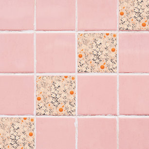 Blume botanische Orangen Fliese