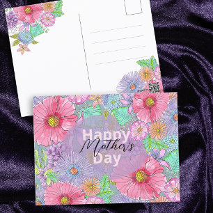 Blume Botanischer Muttertag Postkarte