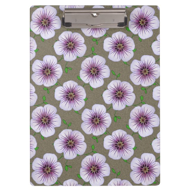 Blume Botanisches Gartenmuster Klemmbrett (Vorderseite)