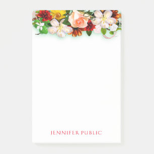 Blume Bouquet Aquarell Blumenvorlage Stilvoll Post-it Klebezettel