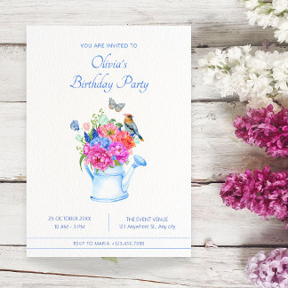 Blume Bouquet Ästhetik Geburtstag Einladung