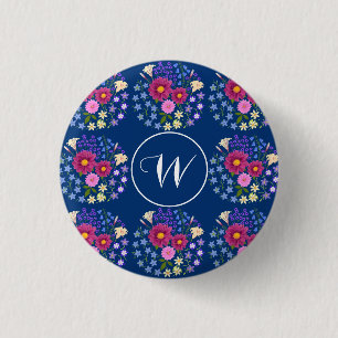 Blume Bouquet Blue Button