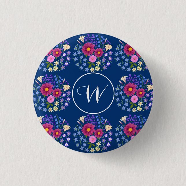 Blume Bouquet Blue Button (Vorderseite)