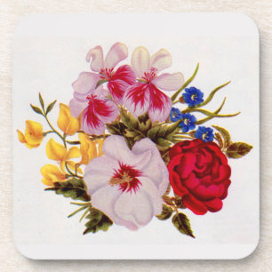 Blume-Bouquet-Blume aus dem 18. Jahrhundert Getränkeuntersetzer