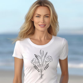 Blume Bouquet Boho Line Art Hoodie