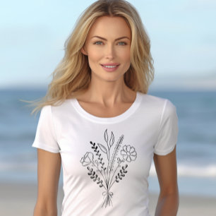 Blume Bouquet Boho Line Art Hoodie