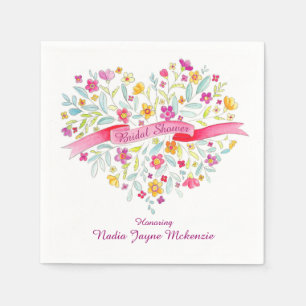 Blume-Bouquet Brautparty Papierserviette