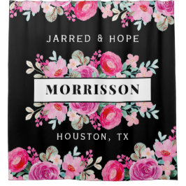 Blume Bouquet Custom Pink Duschvorhang