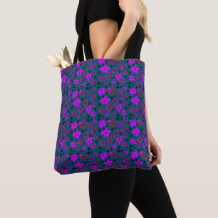 Blume Bouquet Daisy Meadow Aquamarin Magenta Black