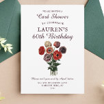 Blume Bouquet Dusche von Mail 60. Geburtstag Einladung<br><div class="desc">Diese wunderschöne Blumendusche mit einer E-Mail-Geburtstagseinladung ist eine fröhliche und sinnvolle Art, den Meilenstein des 60. Geburtstages einer Frau zu feiern, ohne ein Party zu werfen. Die Vorderseite ist mit einer klassischen Einladungs-Layout gerahmt von lebendigen Aquarellfarben-Blume, die sich ideal für einen Frühling- oder Sommergeburtstag eignen. Auf der Rückseite ist ein...</div>