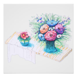 Blume Bouquet farbenfroh und lebhaft Fotodruck