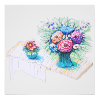 Blume Bouquet farbenfroh und lebhaft Fotodruck