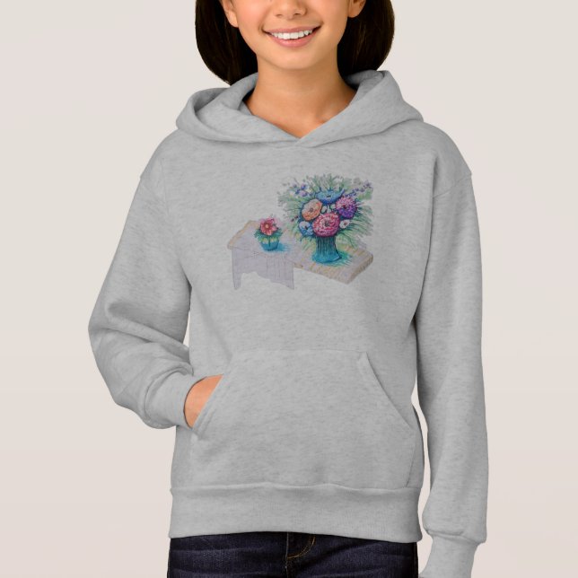 Blume Bouquet farbenfroh und lebhaft. Hoodie (Vorderseite)