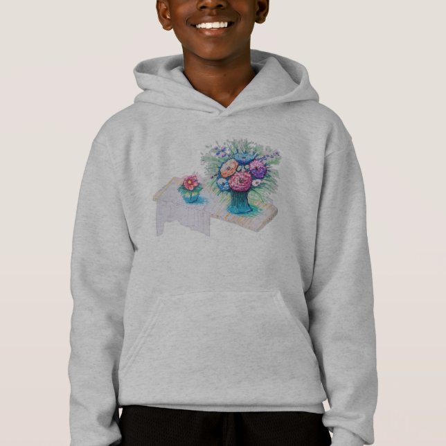 Blume Bouquet farbenfroh und lebhaft. Hoodie (Vorderseite)