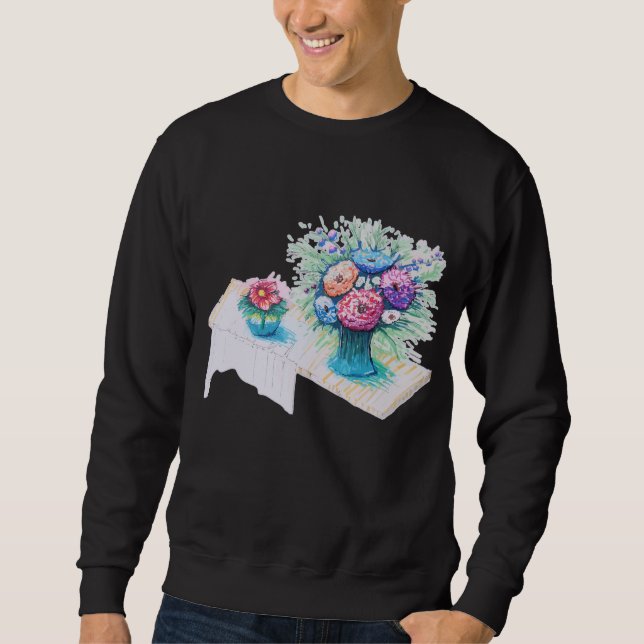 Blume Bouquet farbenfroh und lebhaft. Sweatshirt (Vorderseite)
