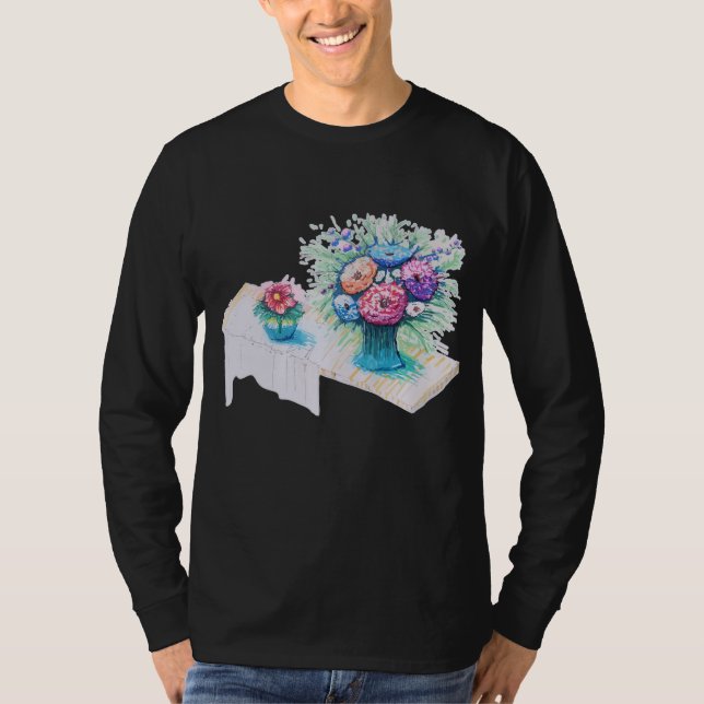 Blume Bouquet farbenfroh und lebhaft. T-Shirt (Vorderseite)