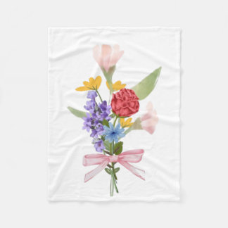 Blume Bouquet Fleece Blanket - Gemütliches florale