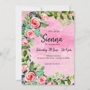 Blume-Bouquet für jede Anlässe Einladung