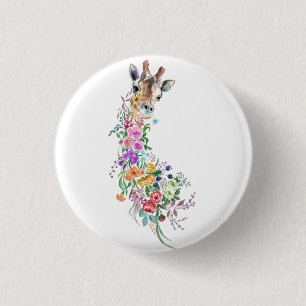 Blume Bouquet Giraffe Button