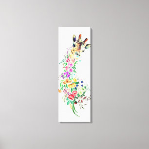 Blume Bouquet Giraffe Canvas Print - Malerei Leinwanddruck
