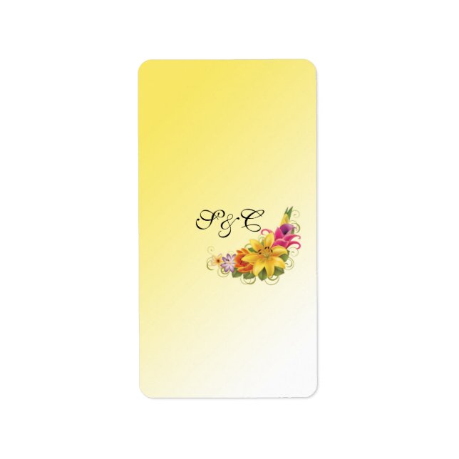 Blume Bouquet Hersheys Miniaturwrapper Adressaufkleber (Vorne)
