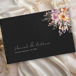 Blume Bouquet, Hochzeit, Schwarz Gästebuch
