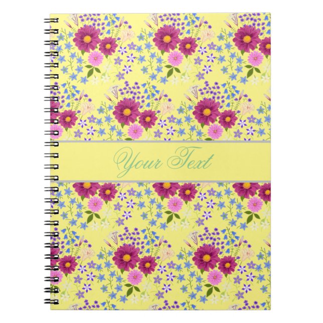 Blume Bouquet mit Dahlia-Notebook Notizblock (Vorderseite)