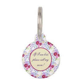 Blume Bouquet mit Dahlia White Pet ID-Tag Haustiermarke