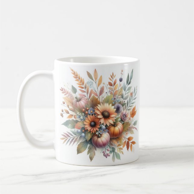 Blume Bouquet Motif Kaffeetasse (Links)