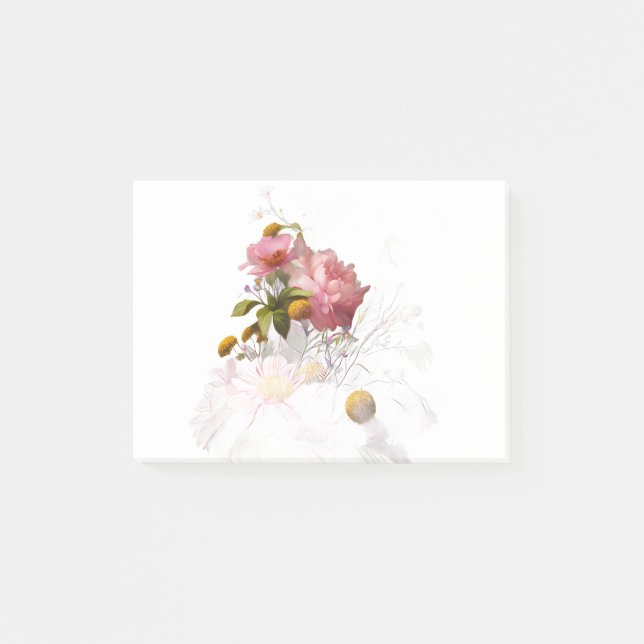 Blume Bouquet Post-it Klebezettel (Vorderseite)