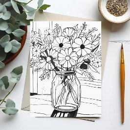 Blume Bouquet Postkarte