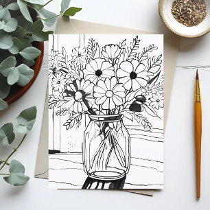 Blume Bouquet Postkarte