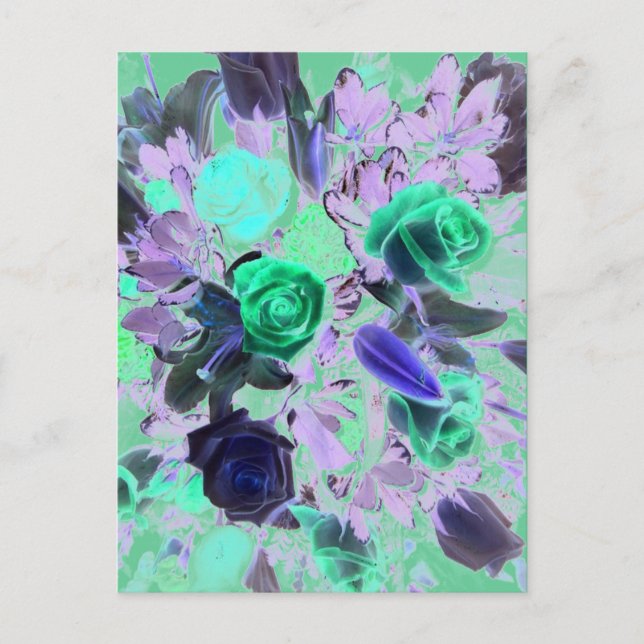 Blume Bouquet Postkarte (Vorderseite)