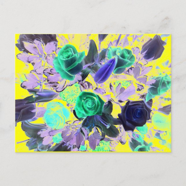 Blume Bouquet Postkarte (Vorderseite)