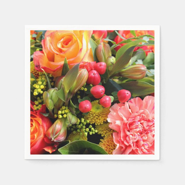 Blume Bouquet Serviette (Vorderseite)