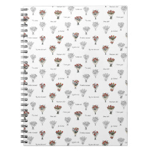 Blume Bouquet Spiral Foto Notebook Notizblock