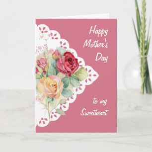 Blume Bouquet Sweetheart Muttertag Karte