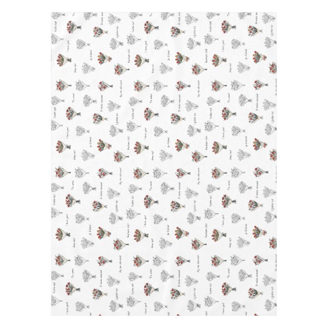 Blume Bouquet Tablecloth Tischdecke (Vorderseite)