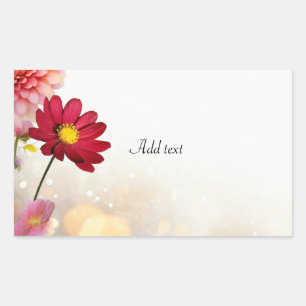 Blume Bouquet TEMPLATE, Rechteckiger Aufkleber