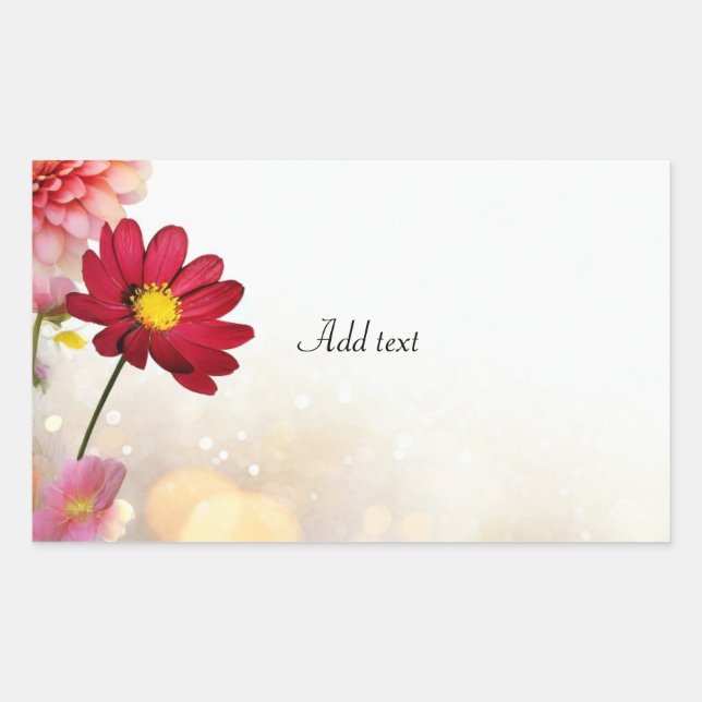 Blume Bouquet TEMPLATE, Rechteckiger Aufkleber (Vorderseite)